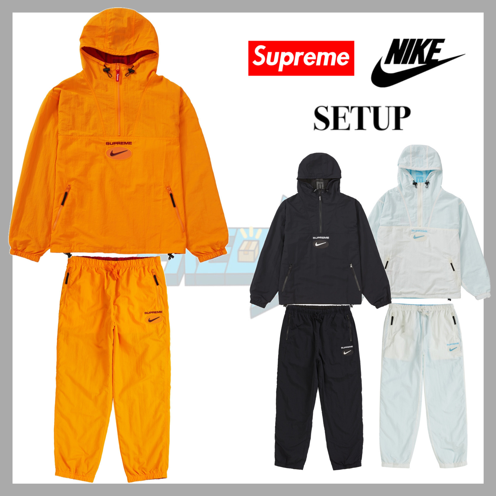 セットアップ】Supreme NIKE jewel パーカー トラックパンツ (Supreme