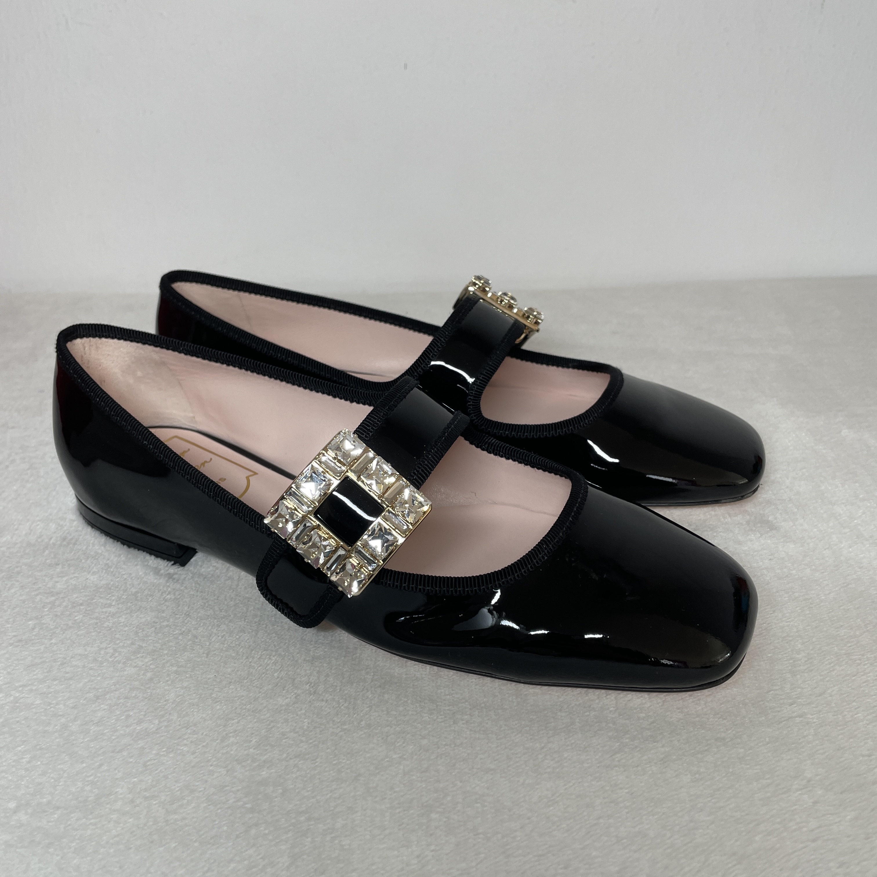 Roger Vivier アイボリー バイカラー定番バレエシューズ39.5 Roger