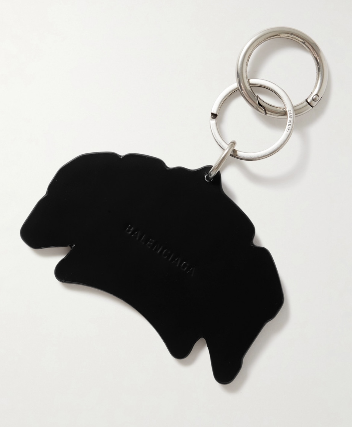 BALENCIAGA PARIS ロゴ エンボス レザー キーホルダー 人気