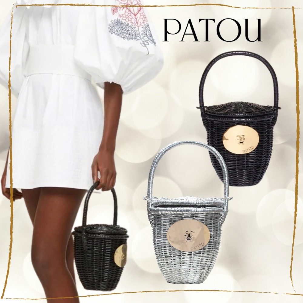 ◇関税込◇ PATOUパトゥ ウィッカーバケットかごバッグ (PATOU/かご