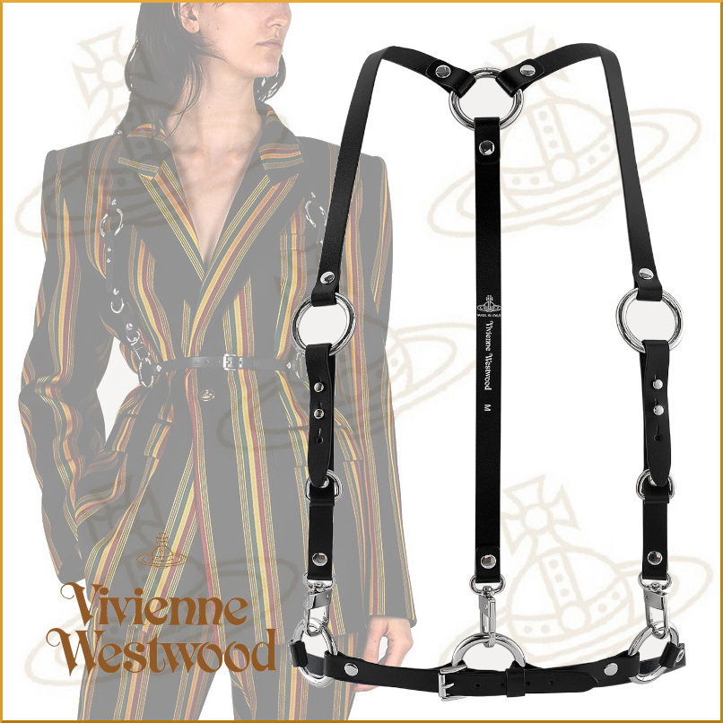 ☆vivienne westwood☆ハーネス スタッド レザーベルト 男女兼用