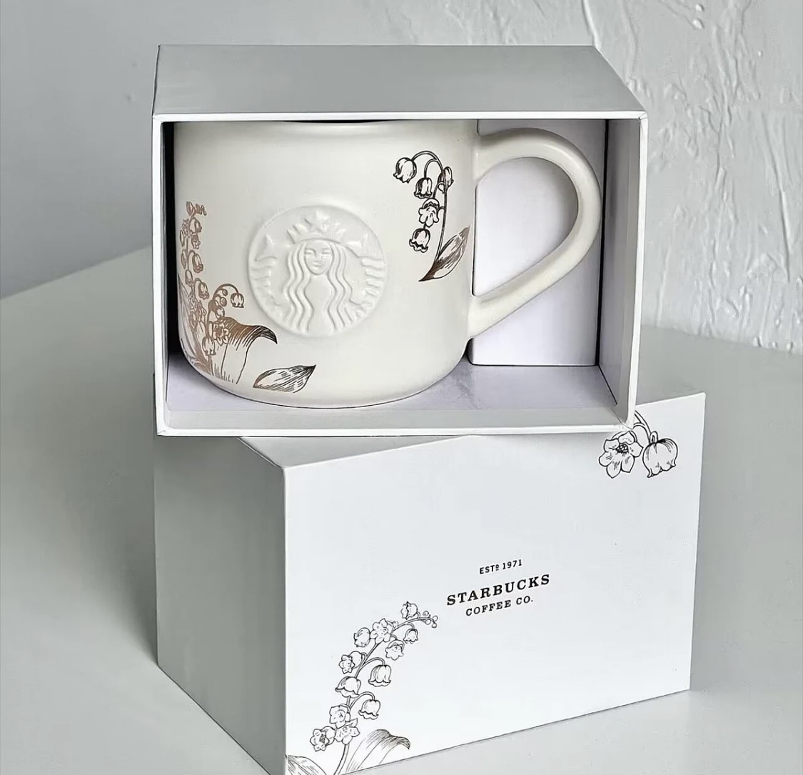 スターバックス 中国限定 鈴蘭 ギフトボックス付きマグカップ