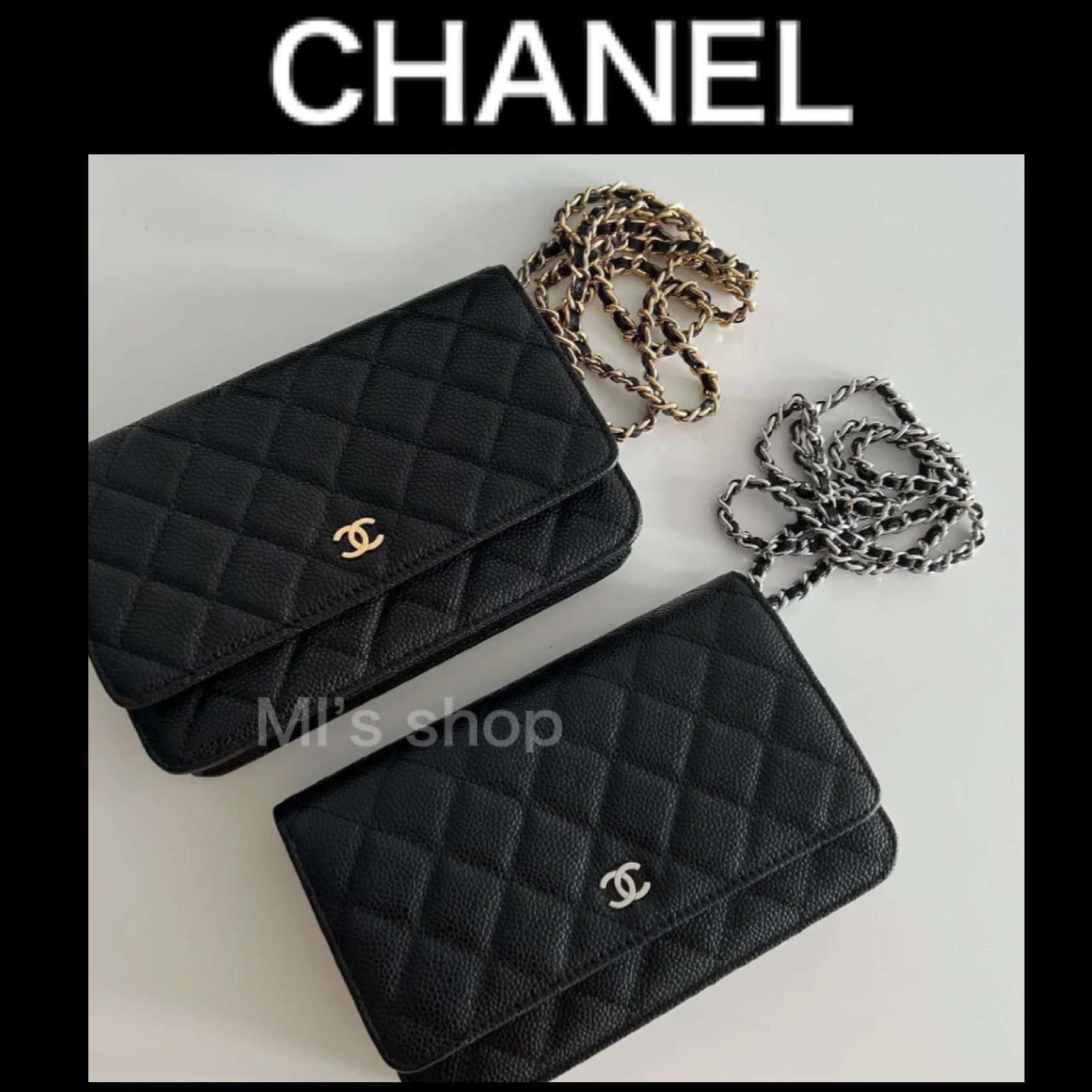 人気で定番のお品】CHANEL チェーンウォレット キャビア (CHANEL