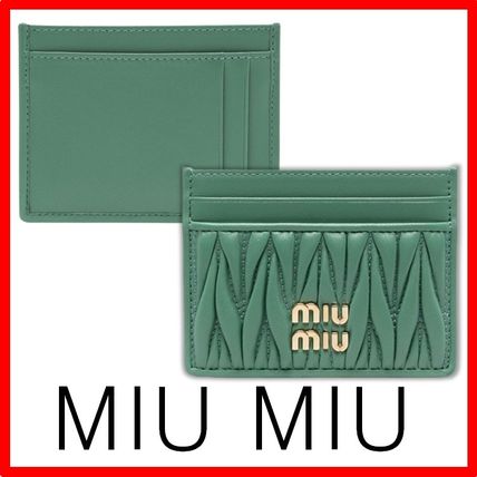 C グリーン（緑）系 MiuMiu(ミュウミュウ) カードケース・名刺入れ