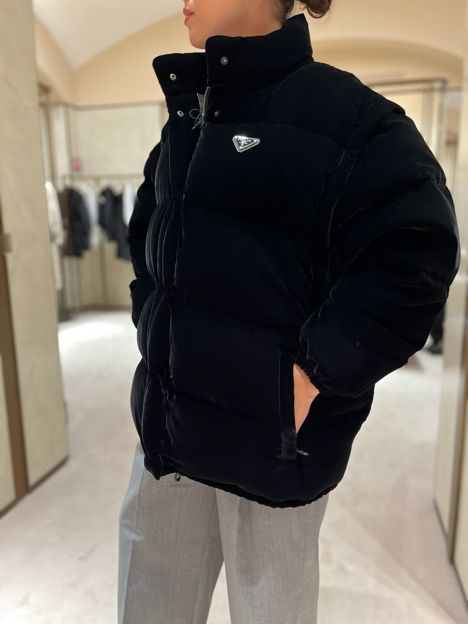 PRADA【入手困難】Convertible ☆ベルベット ダウンジャケット