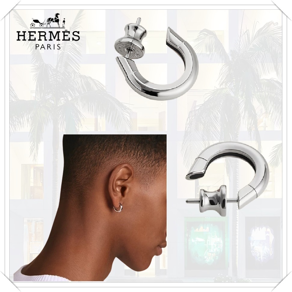 シンプルで上品☆彡》 エルメス シングル ピアス サボット (HERMES