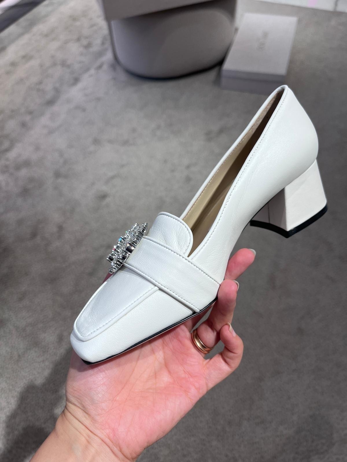 ジミーチュウ Cheri 4.5cm ビジュー ローファー Jimmy Choo (Jimmy