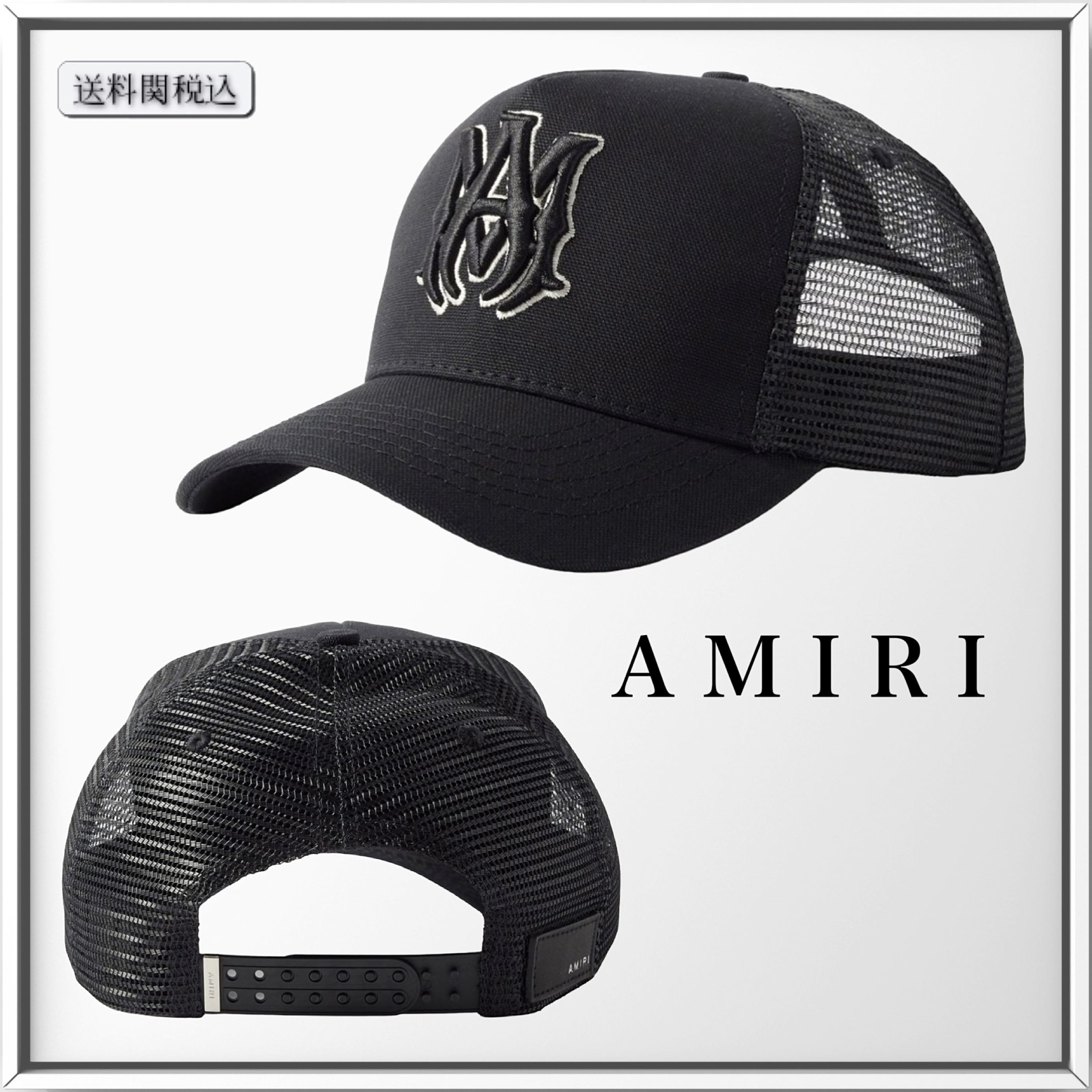 AMIRI ロゴ エンブロイダリー コットン&メッシュ キャップ 人気 (AMIRI
