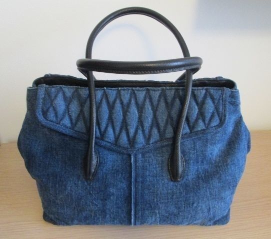 miumiuデニムトートバッグ☆バイカー☆ブルー×黒 (MiuMiu/トートバッグ