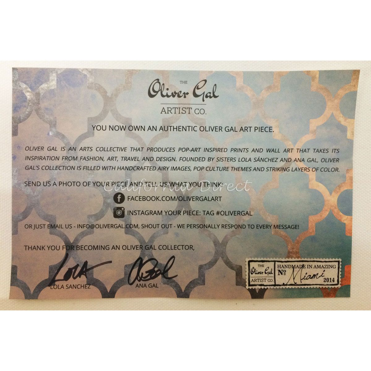 Oliver Gal Number 5 Rose II キャンバスアート (Oliver Gal