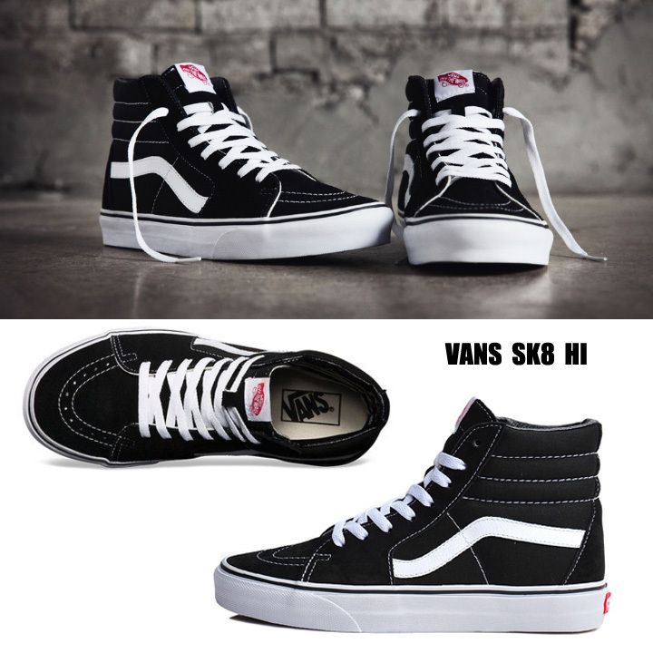 VANS☆SK8 HI☆ベーシック☆スエード＆キャンバス☆ハイカット黒 (VANS
