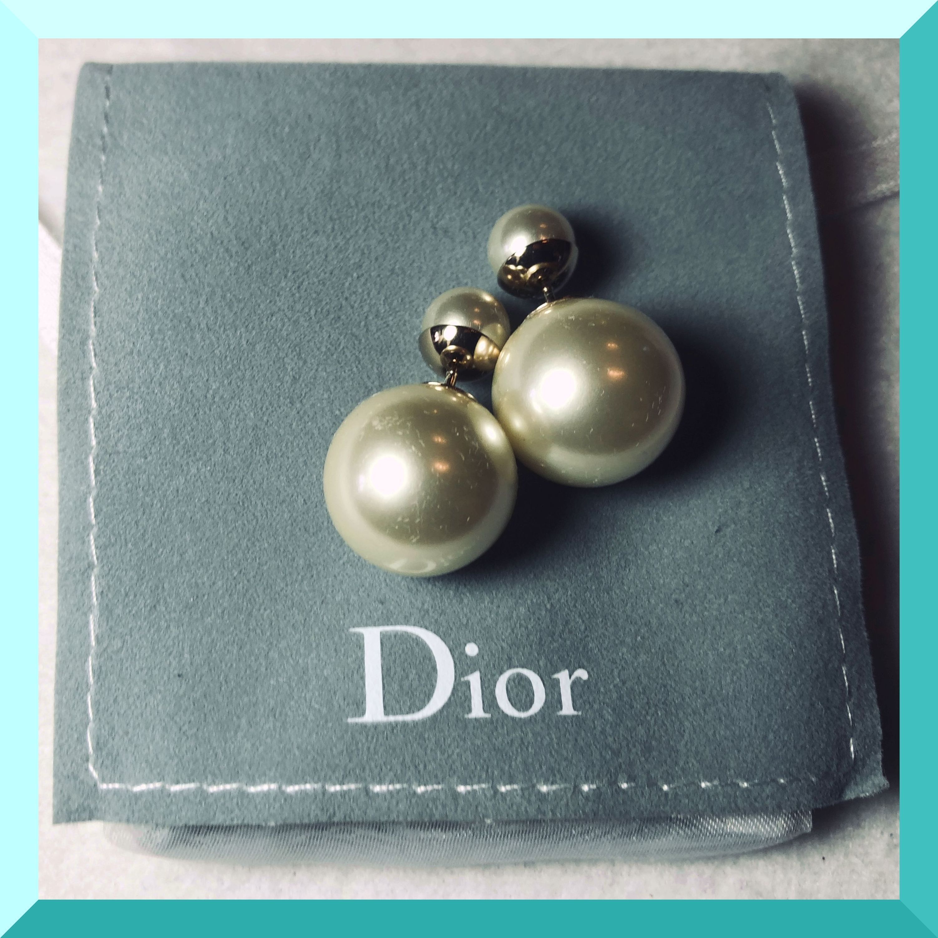 Christian Dior ディオール トライバルボールピアス☆パール - (Dior