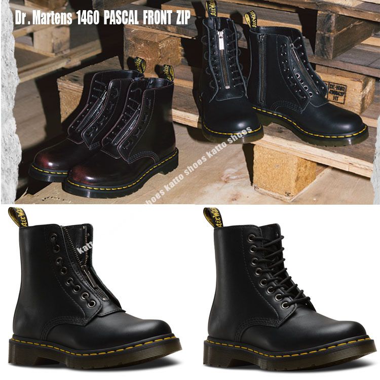 Dr Martens☆1460 PASCAL FRONT ZIP ジッパー＆レースアップ 2色 (Dr