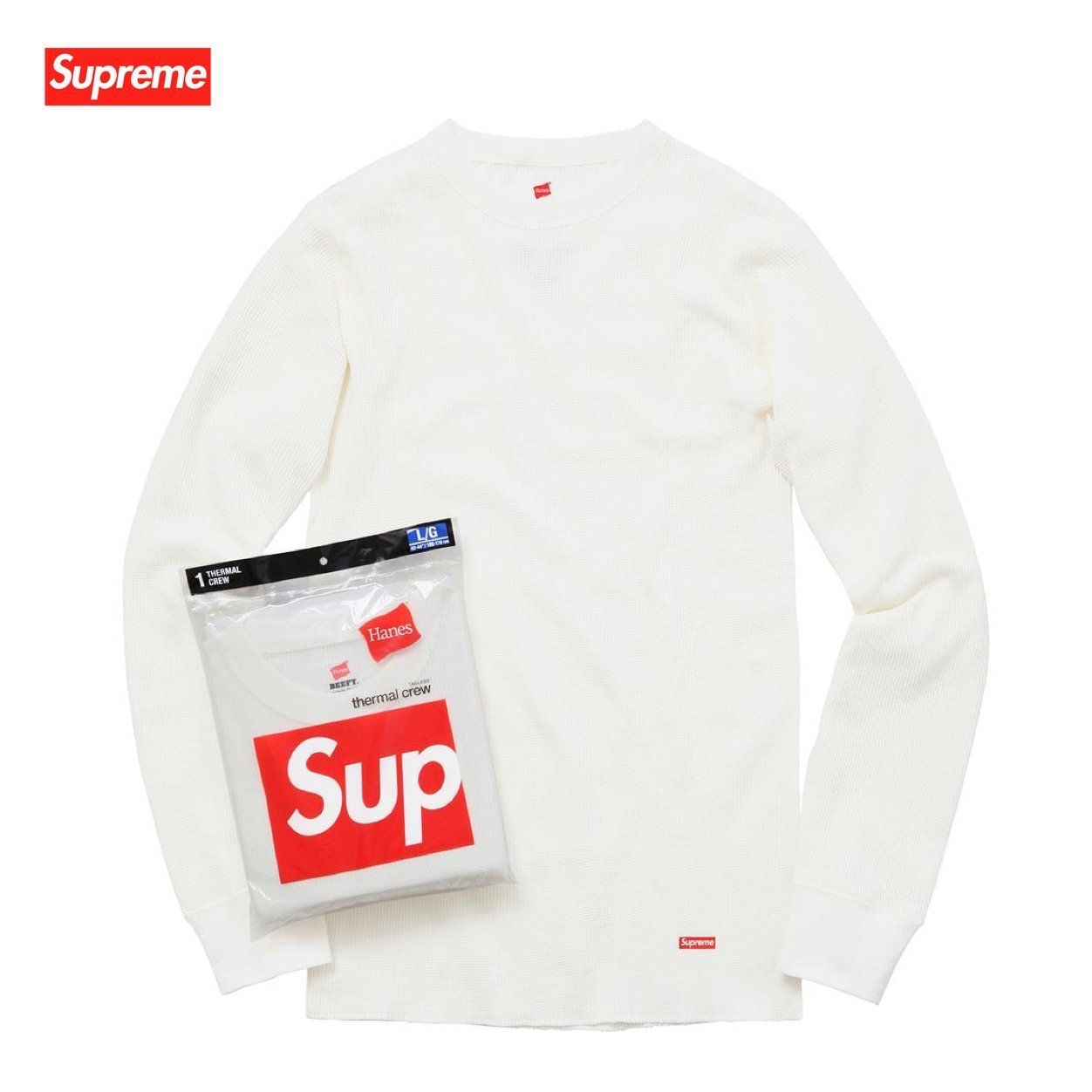 Supreme Hanes Thermal Crew (1 Pack) - シュプリーム サーマル