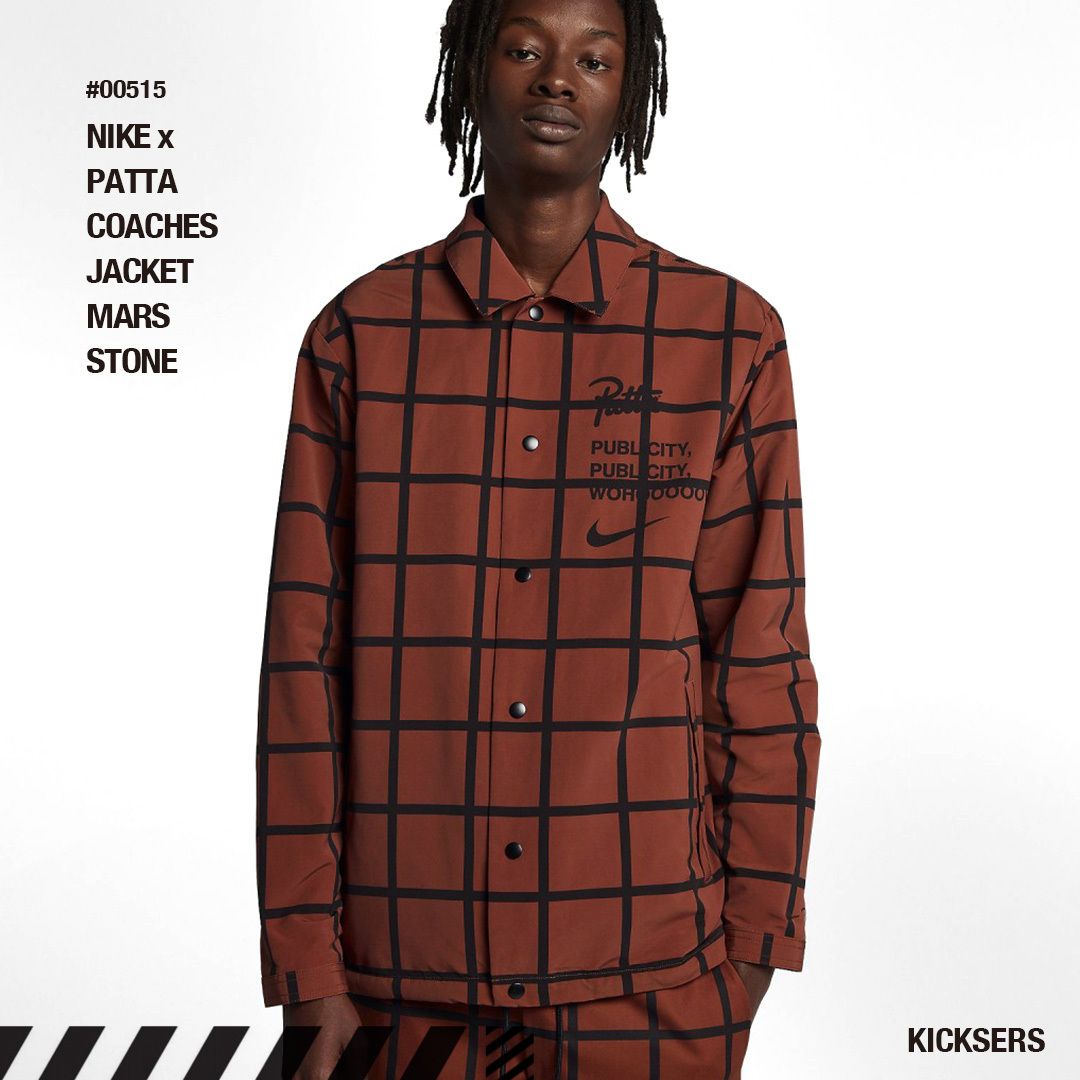 人気話題コラボ！NIKE x PATTA COACHES JACKET MARS STONE (Nike