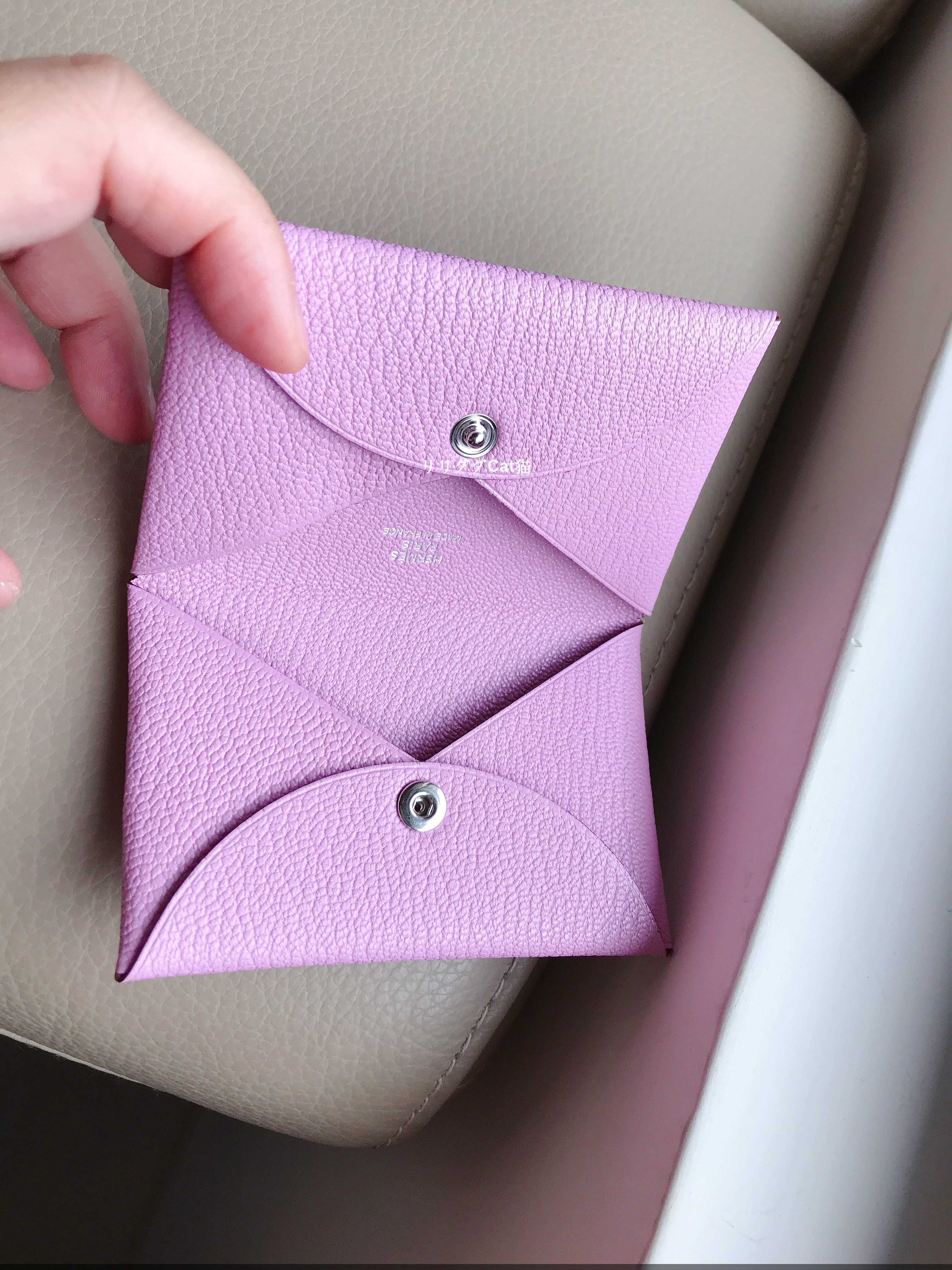 エルメス)モーヴ・シルベストル☆カルヴィ☆カードケース (HERMES