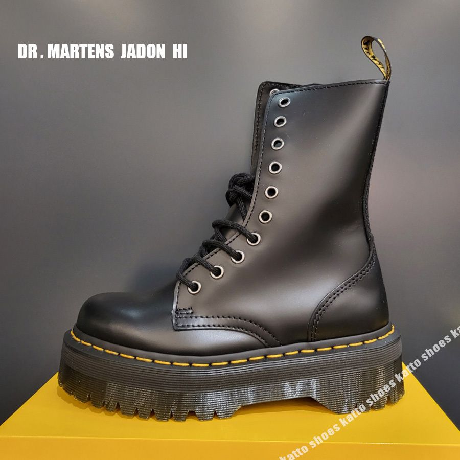 Dr Martens☆JADON HI 10ホール BOOT☆厚底☆ジッパー☆ブラック (Dr