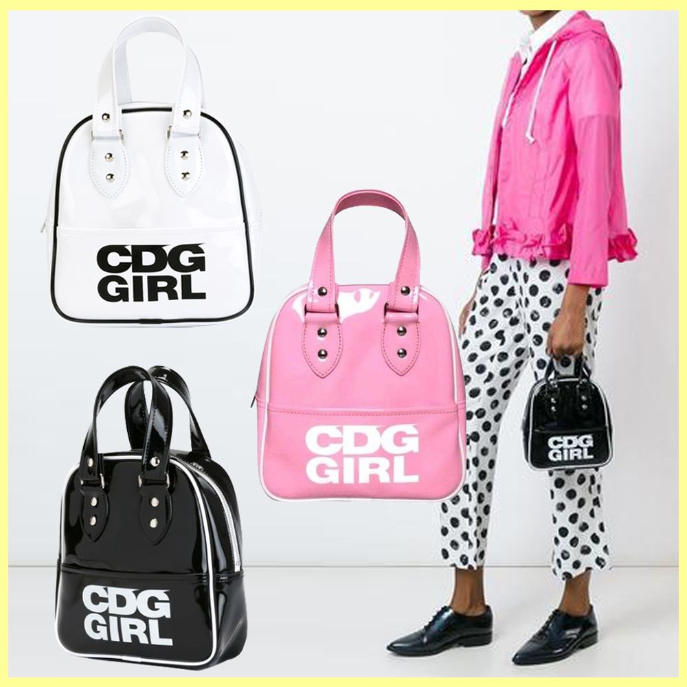 COMME des GARCONS CDG GIRL ロゴ エナメル トートバッグ (COMME des
