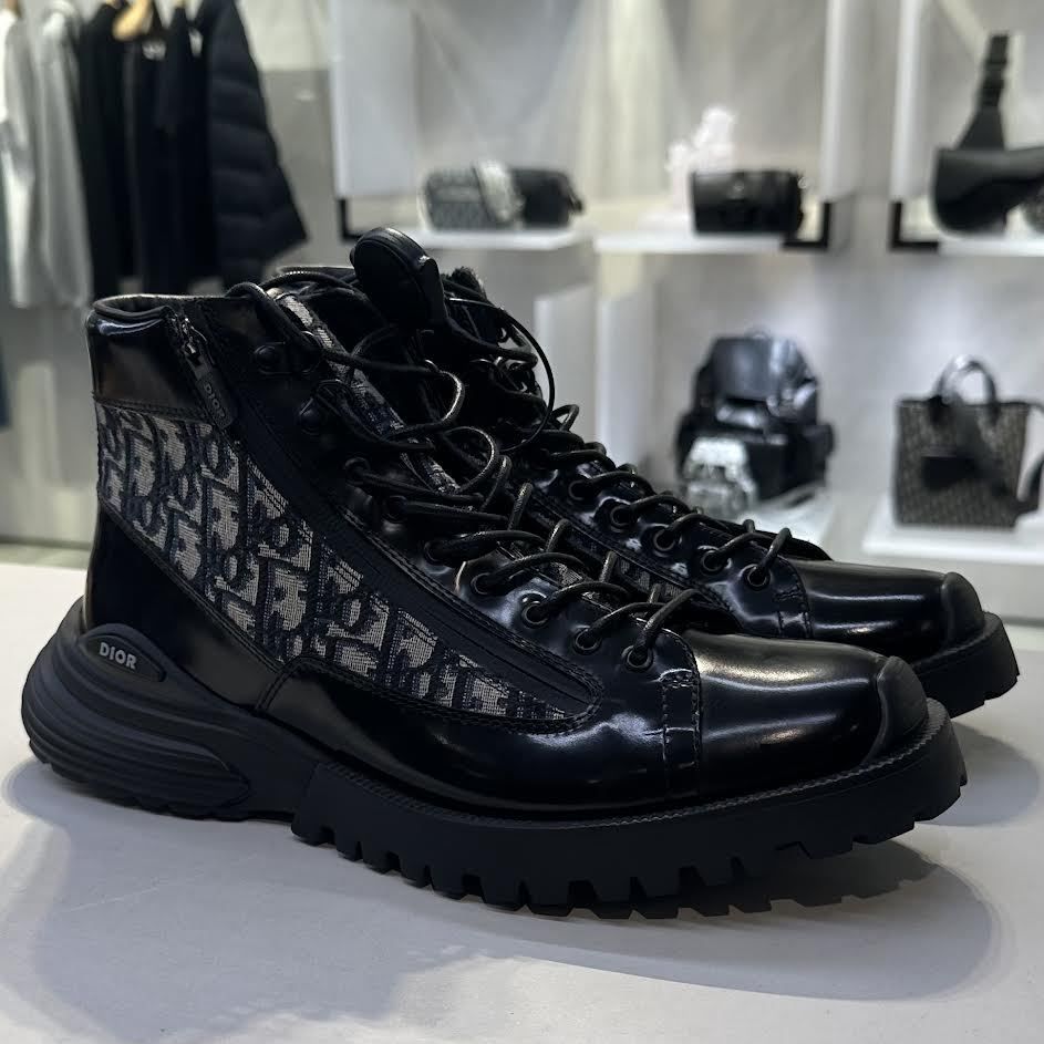 DIOR 【新作】 COMBAT ショートブーツ ☆ ディオール オブリーク (Dior