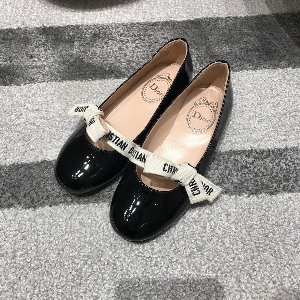 Dior】キッズ Miss Bバレエフラットシューズ3-13A Gold, Black (Dior