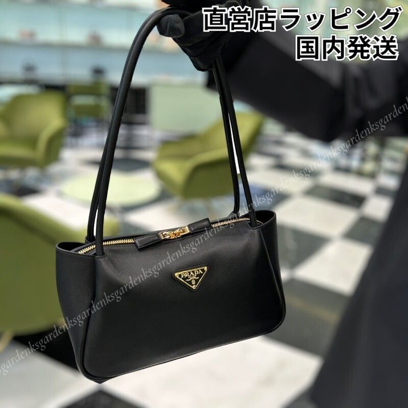 すぐ届く！PRADA ミディアム レザー ハンドバッグ (PRADA/ハンドバッグ