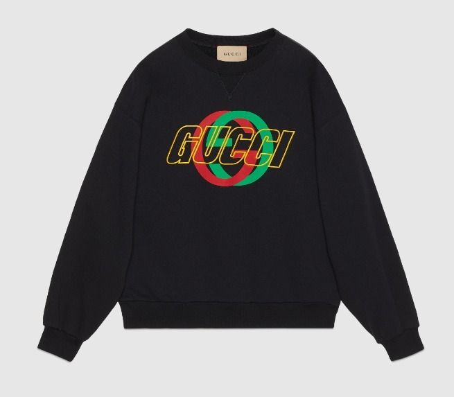 国内発送☆GUCCI】エンブロイダリー入 スウェットシャツ ロゴ (GUCCI