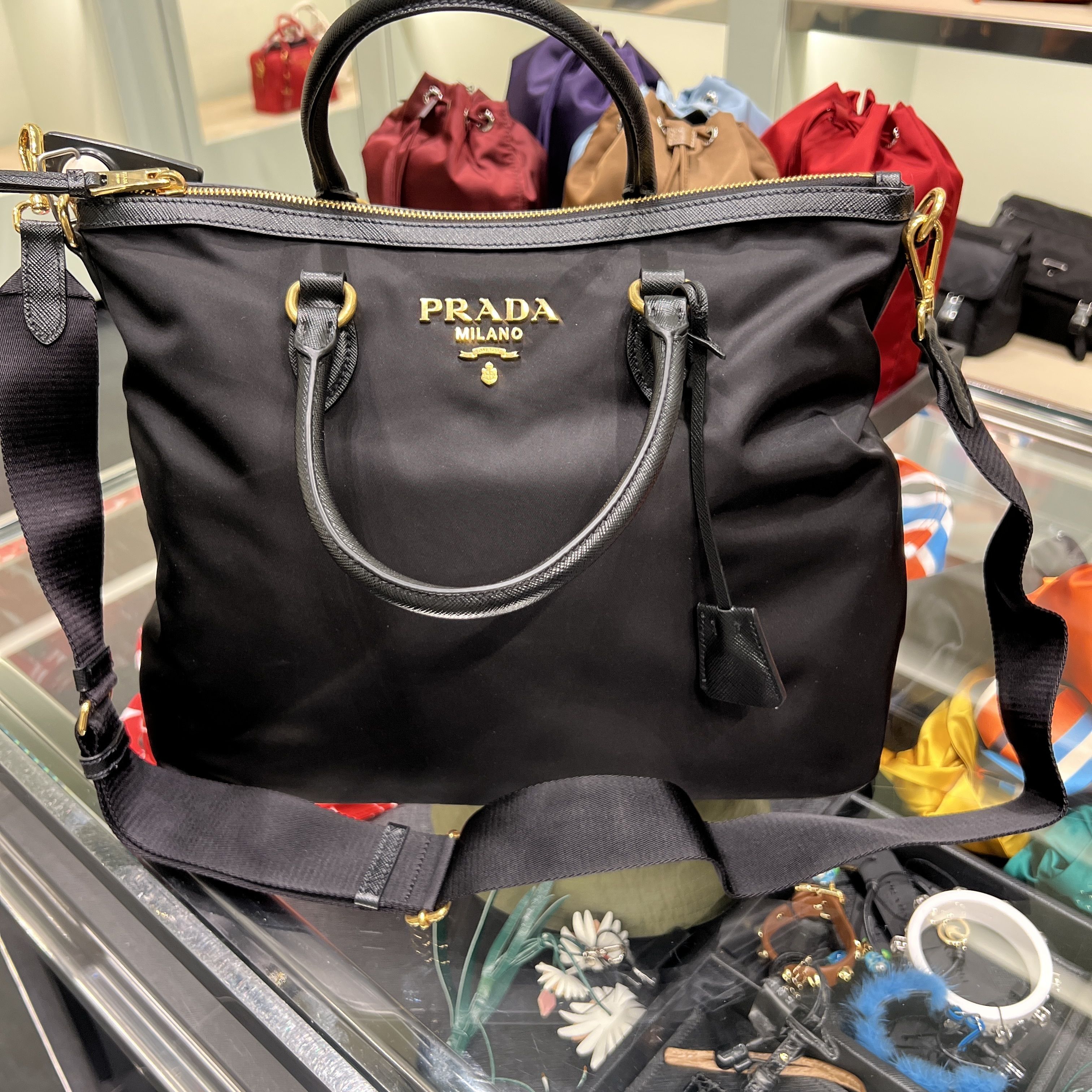セール】PRADA ストラップ付き ナイロン トート 1BC060 (PRADA/トート