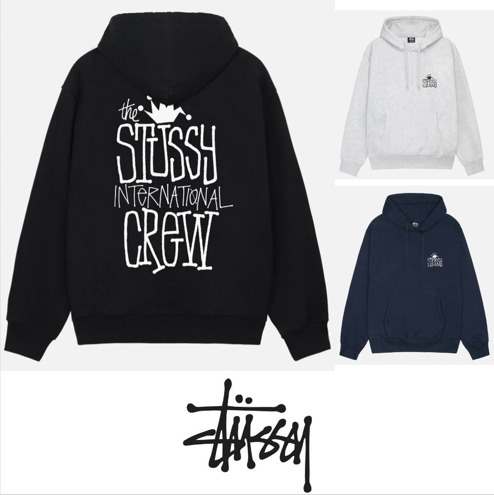 24SS新作】stussy CROWN INTERNATIONAL HOODIE (STUSSY/パーカー