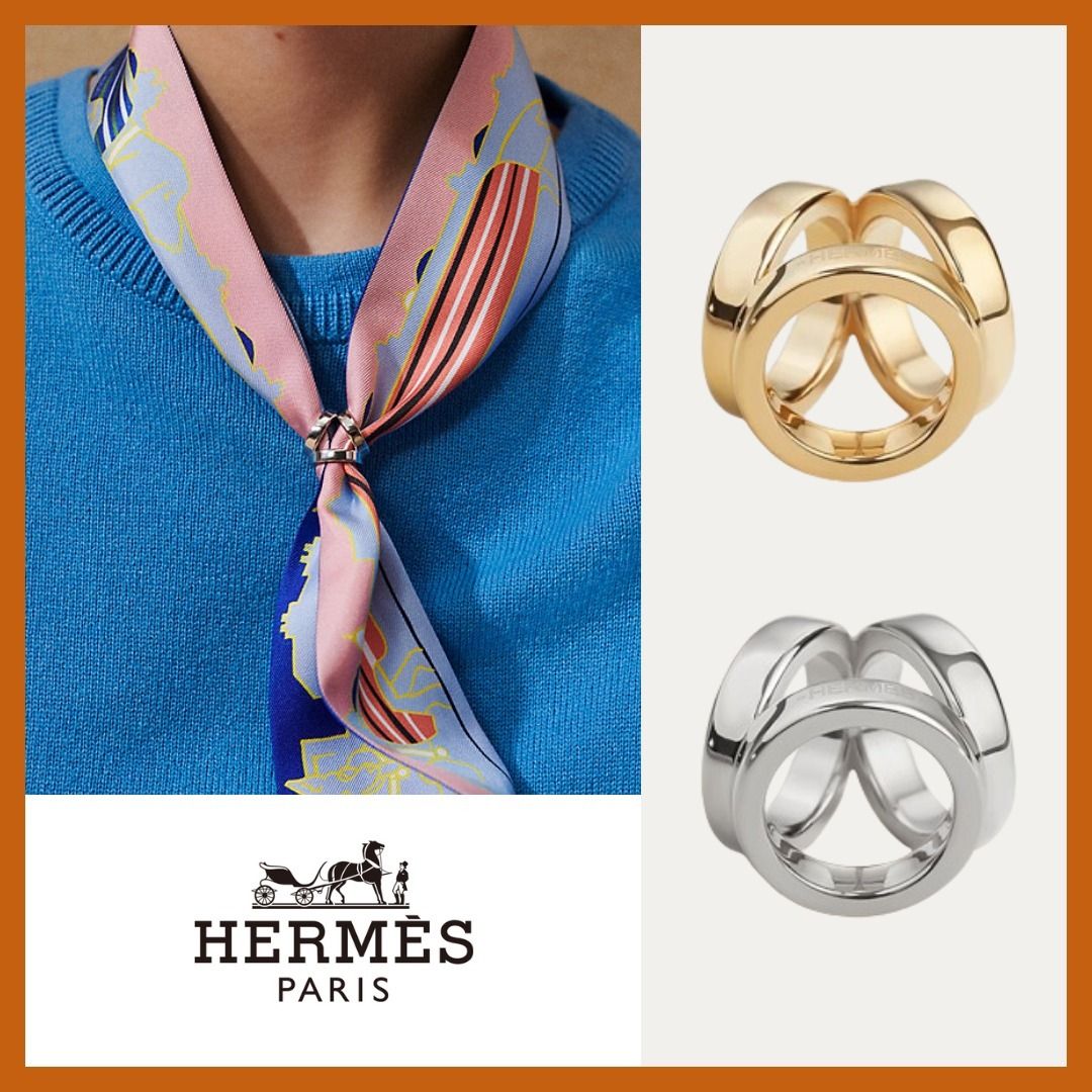 HERMES】ワンランク上のお洒落 ミニトリオ ツイリーリング (HERMES