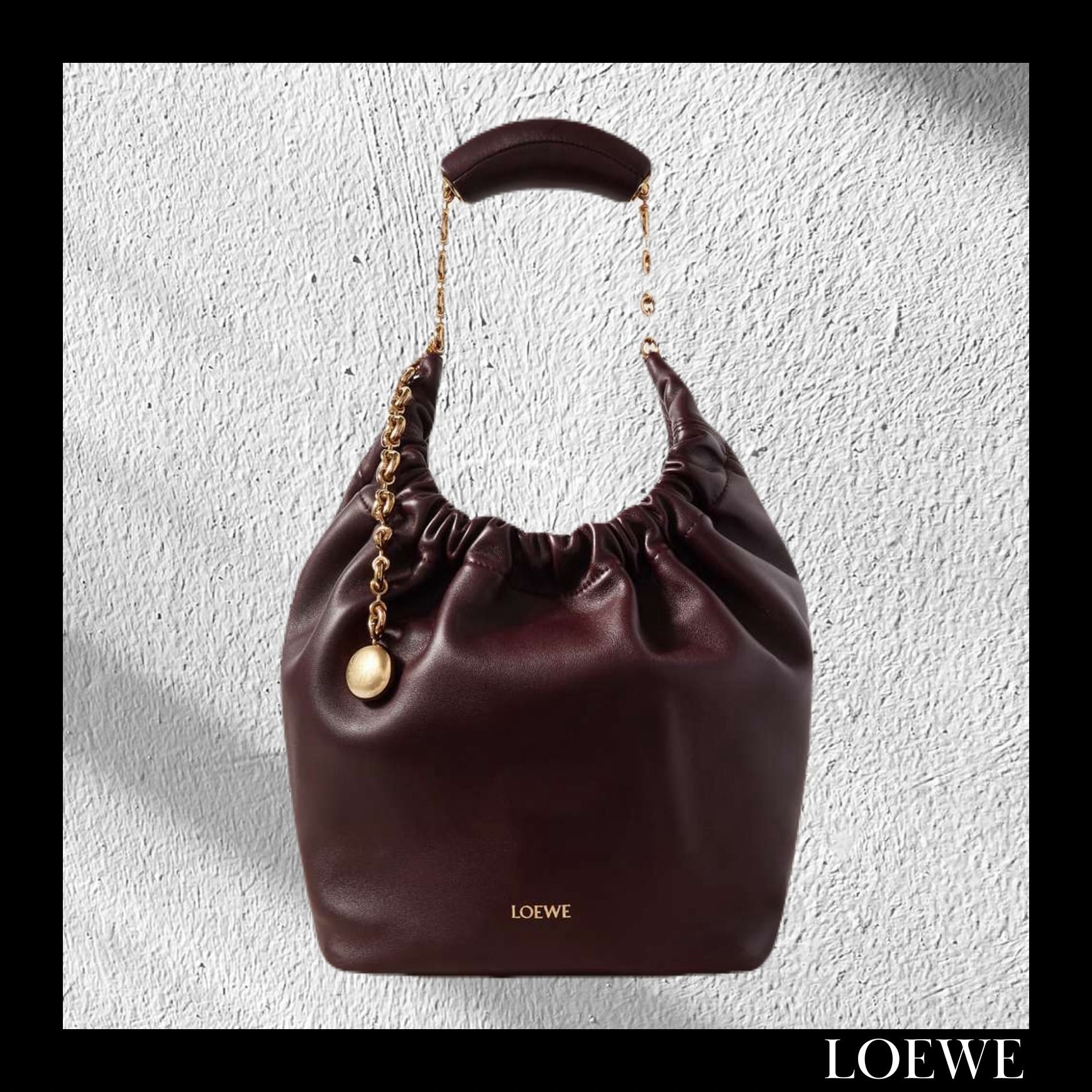 送料・関税込み＊ ロエベ チェーンハンドバッグバーガンディ (LOEWE