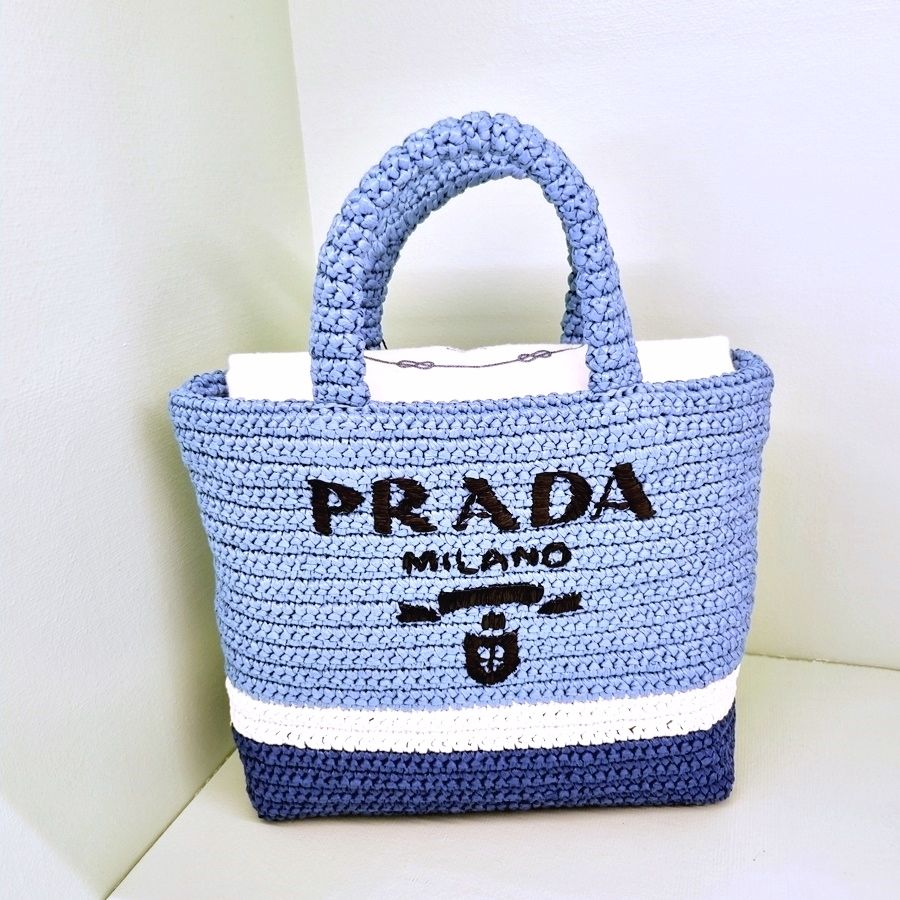セール】プラダ☆スモール クロシェ編み トートバッグ☆1BG422 (PRADA