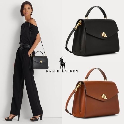 RL ラルフローレン レザー ファラ サッチェル ショルダーバッグ (Ralph