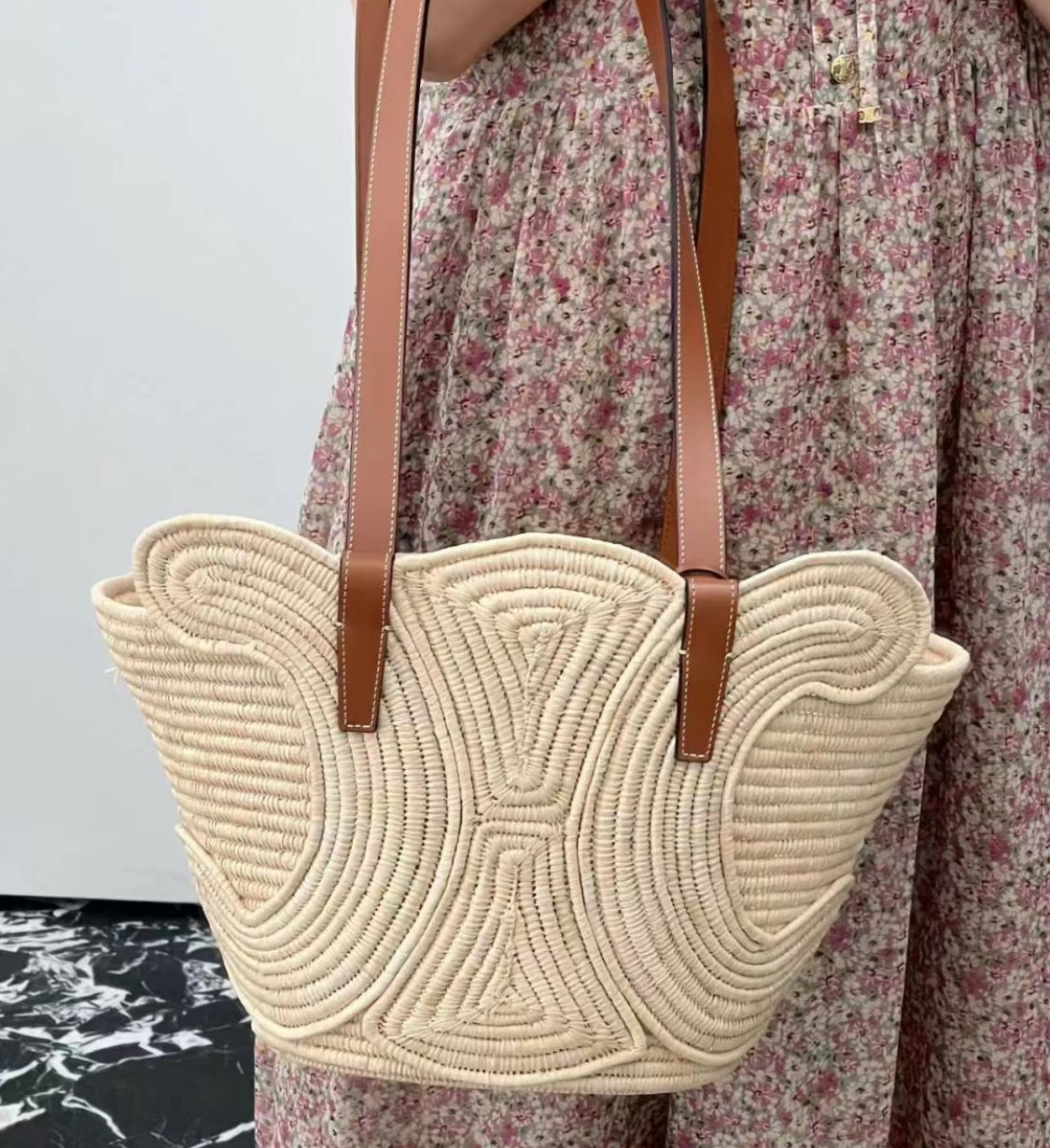 CELINE】スモール ブレーデッド トリオンフ クラシック パニエ (CELINE