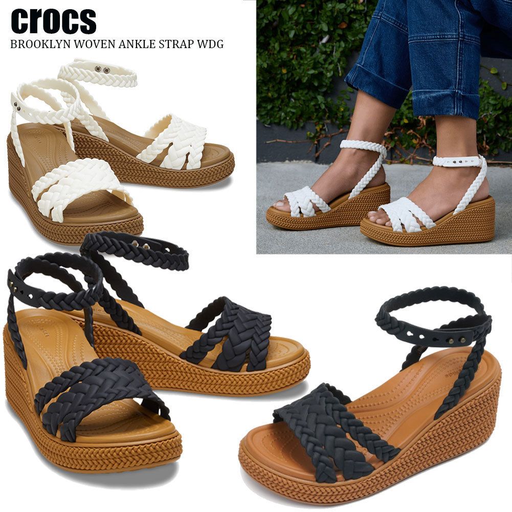 ◇crocs◇BROOKLYN WOVEN ANKLE STRAP WDG 韓国発 23~26cm (CROCS