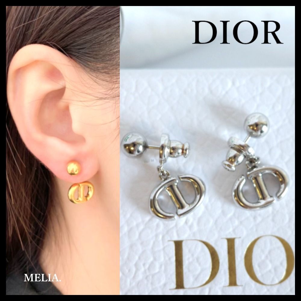 ギフトもおすすめ♡】Dior CD Navy ピアス (Dior/ピアス