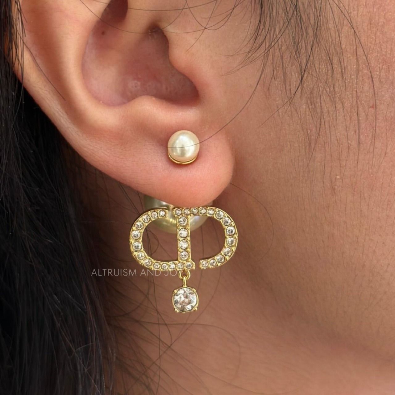 華美なCDシグネチャー＆パール♪】DIOR Dior Tribales ピアス (Dior