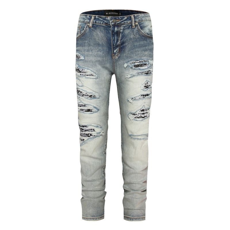 HESNTLS*ダメージ フィット スキニー デニム*送料込み* (デニム