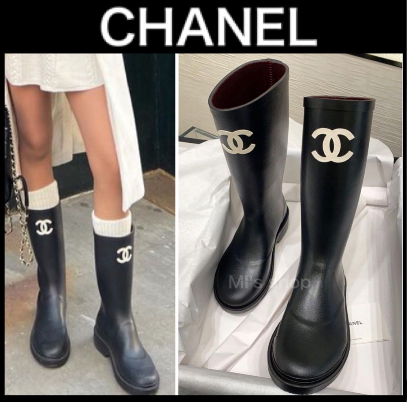 再入荷！出会えたら奇跡】CHANEL レインブーツ ラバー (CHANEL/レイン