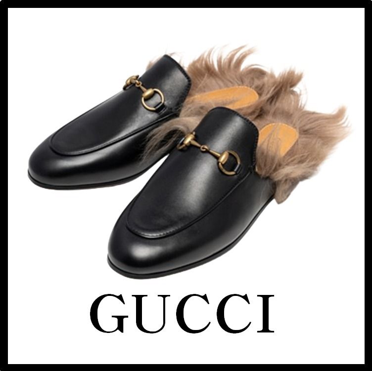 ☆関税込☆GUCCI☆グッチプリンスタウンレザースリッパ☆ (GUCCI