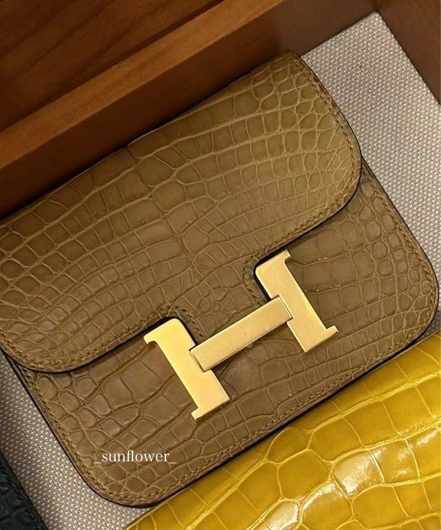 エルメス コンスタンススリム クロコ クラフト/G金具 (HERMES/カード