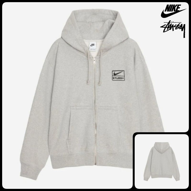 ナイキ X ステューシー】Nike x Stussy Full Zip Hoodie Grey (STUSSY