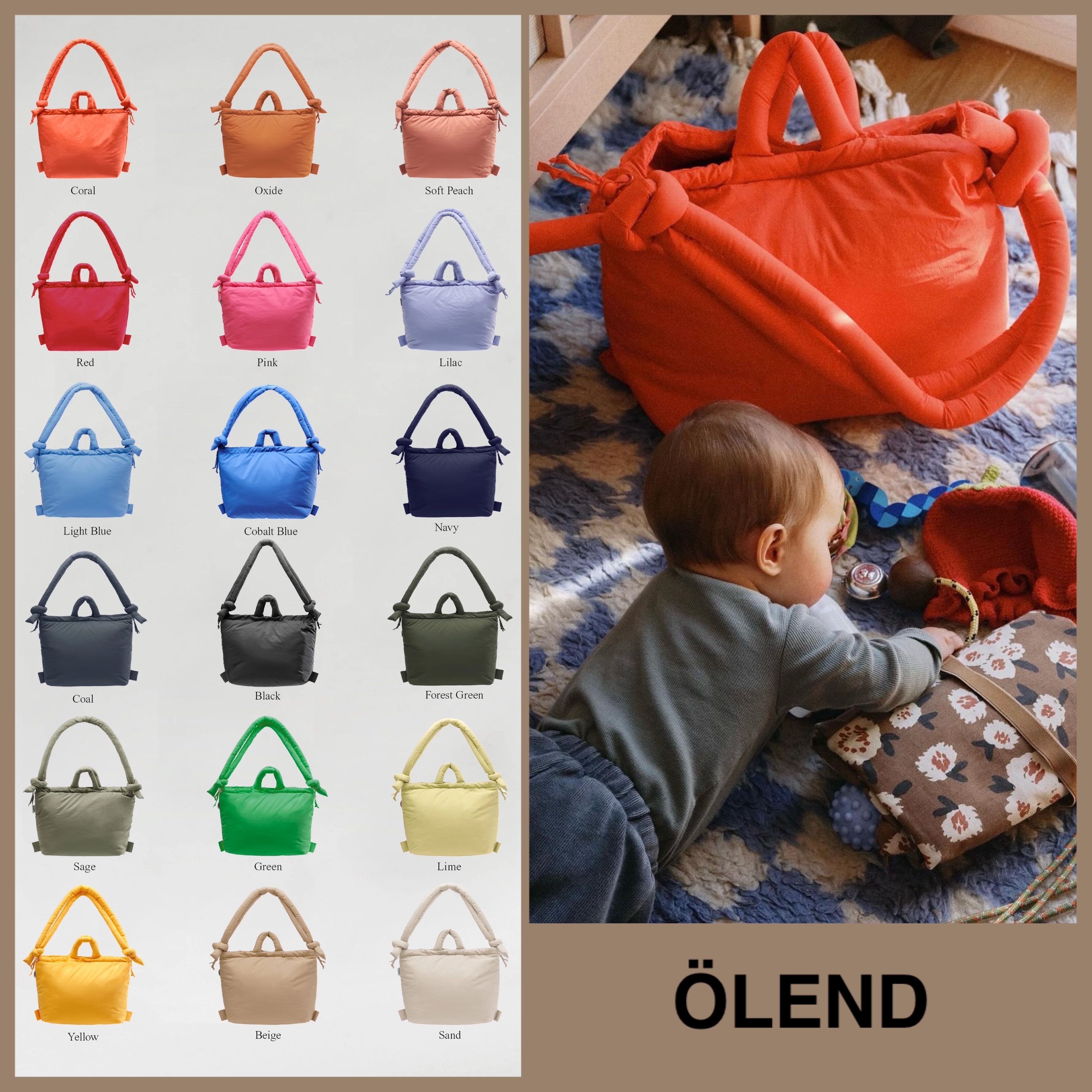 OLEND】 ”ふわふわ3WAY バッグ” ONA SOFT BAG 19L (Olend/マザーズ
