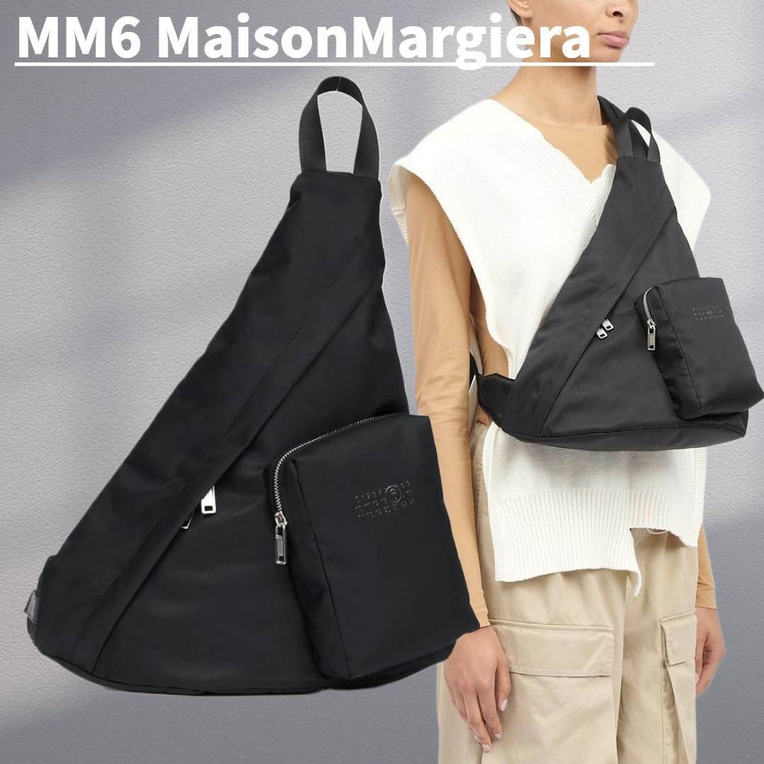 人気☆関税込【MM6】ジャパニーズ スリングバッグ Black (MM6 Maison