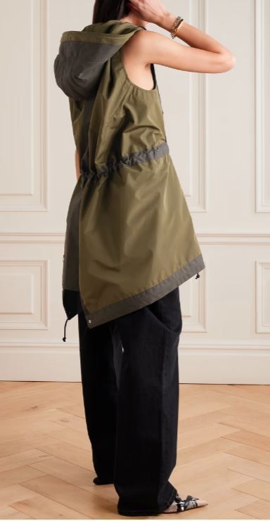 sacai☆ノースリーブ ツートン フード付きジャケット (sacai/ベスト