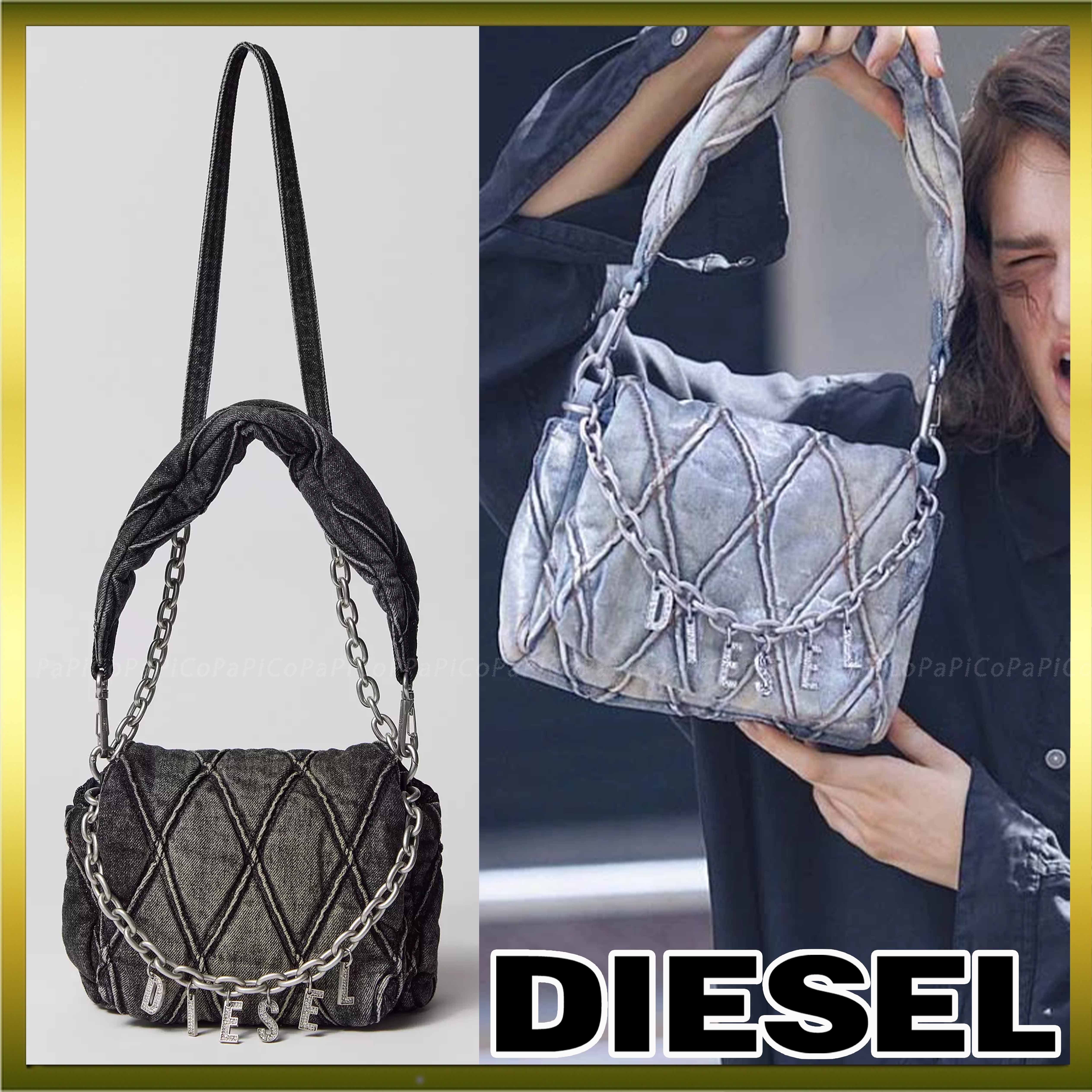 絶対可愛い！関送込】DIESEL charm-d デニム ショルダーバッグ (DIESEL