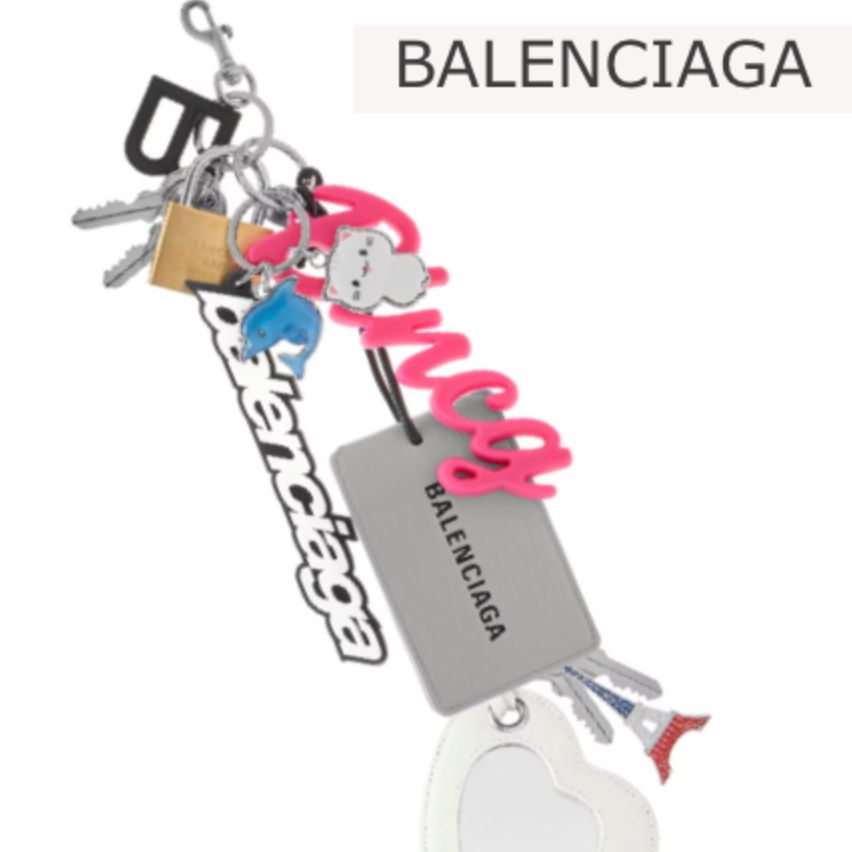 24AW】BALENCIAGA TURNER キーリング チャーム キー ロゴ (BALENCIAGA