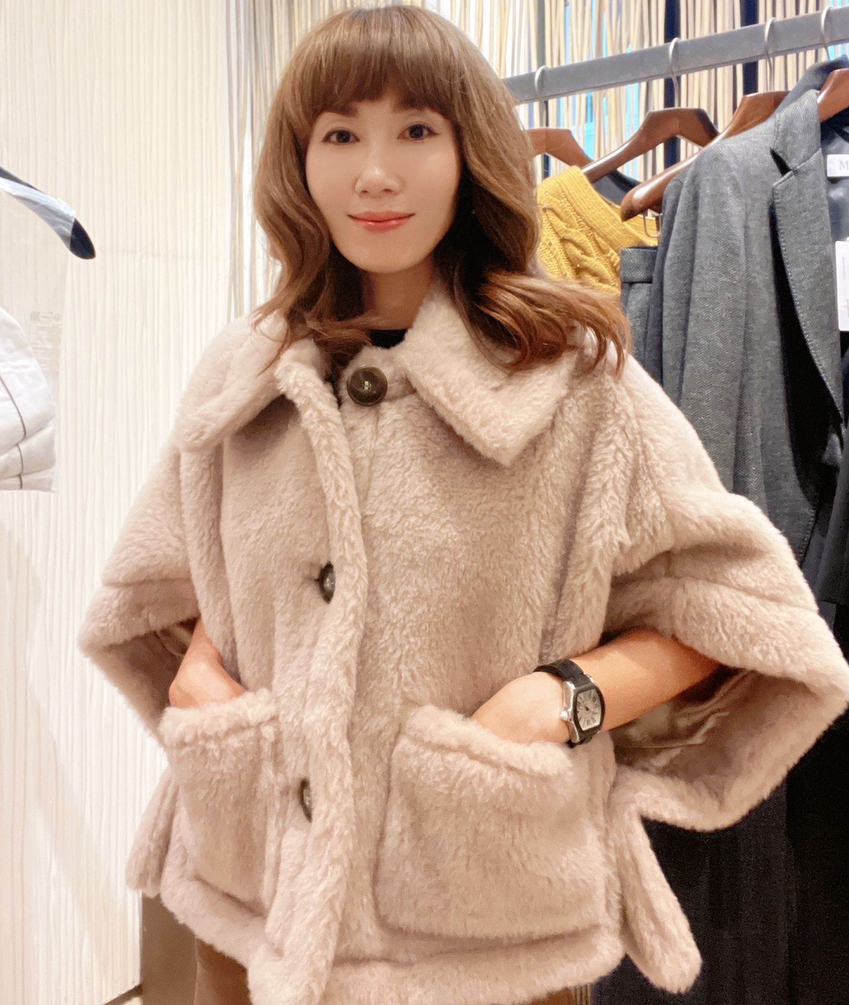 MaxMara【NEWTERZO】 最新作 テディベア ケープ☆関税込み (Max Mara