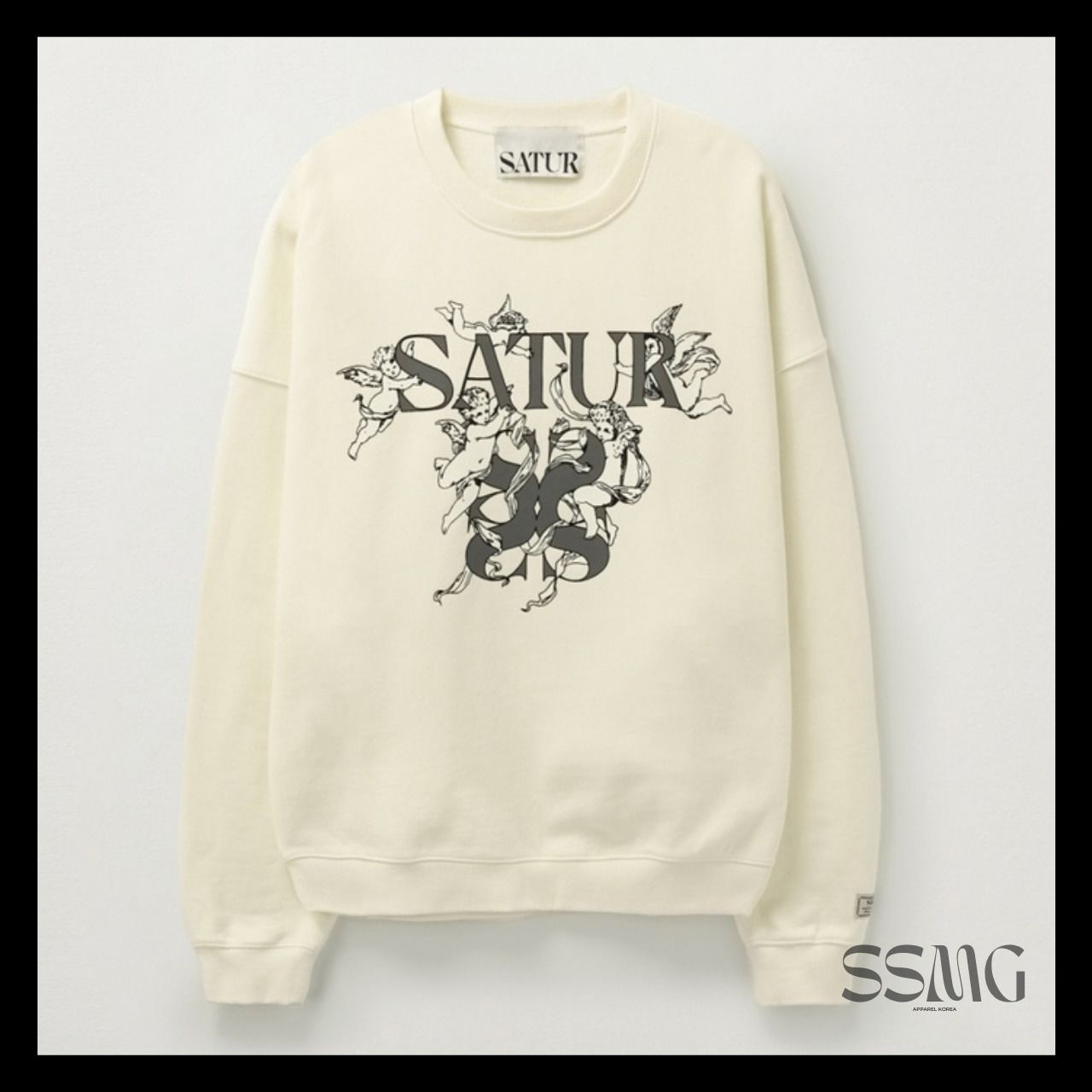 SATUR】韓国人気◇エンジェルグラフィックスウェットシャツ (SATUR