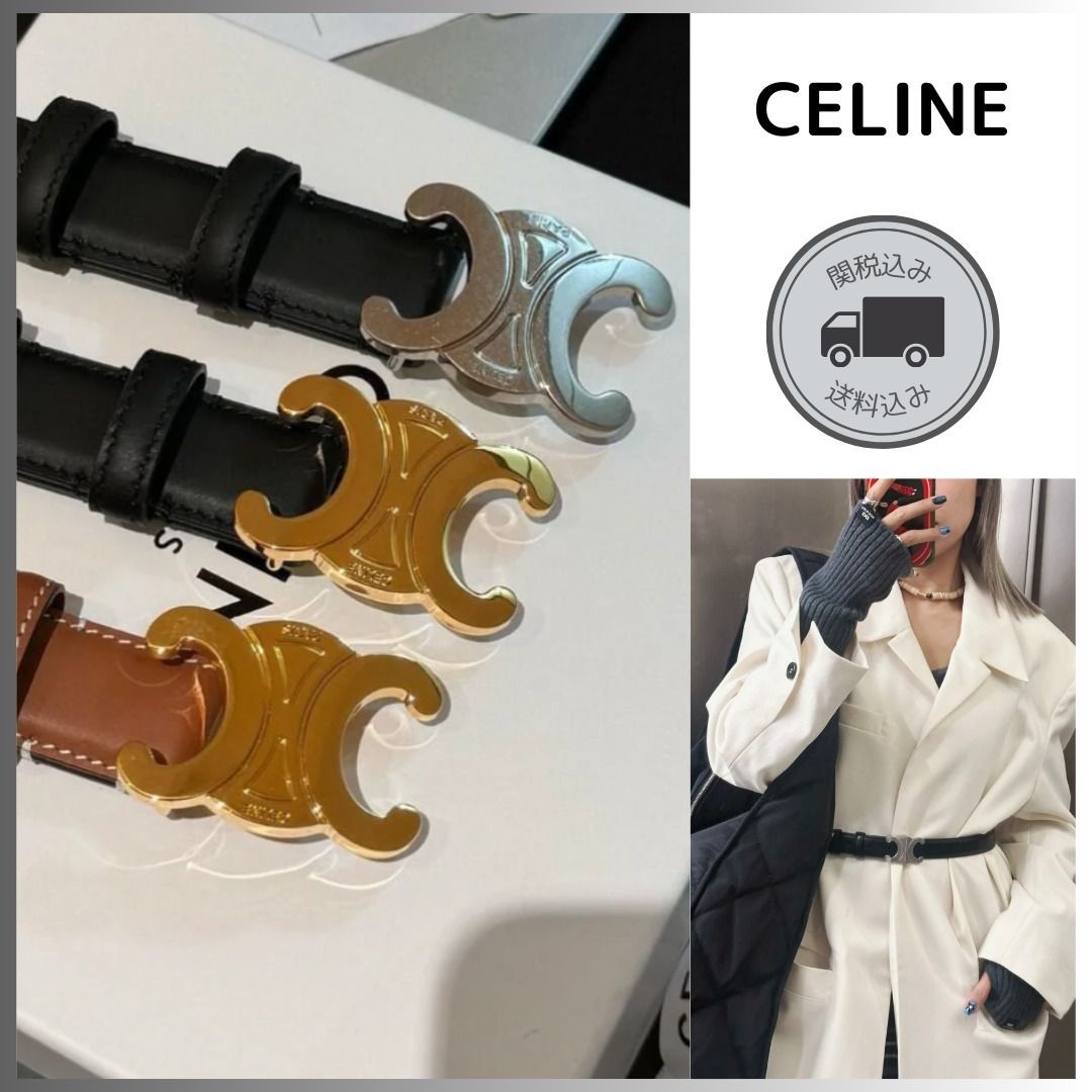 大人気！【CELINE】セリーヌ トリオンフ ベルト ミディアム (CELINE
