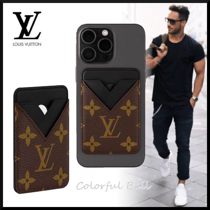 安心国内】Louis Vuitton ポルト カルト・マグネット スマホ (Louis